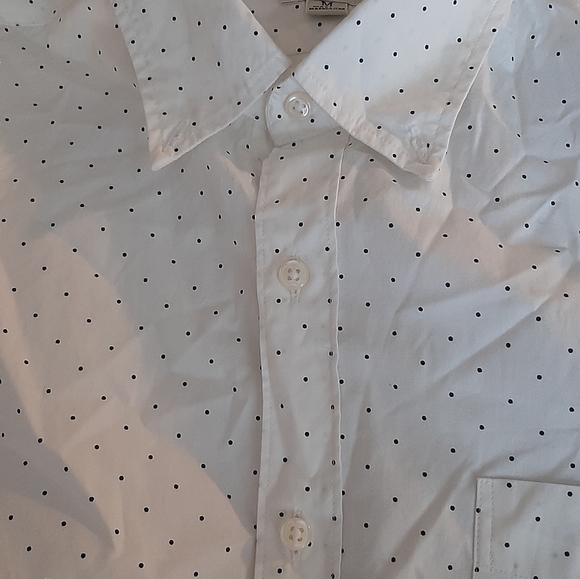 J CREW SLIM STRETCH SECRET WASH SHIRTING.98% ORGANIC COTTON.SZ::M MINI DOTS. - Picture 2 of 8